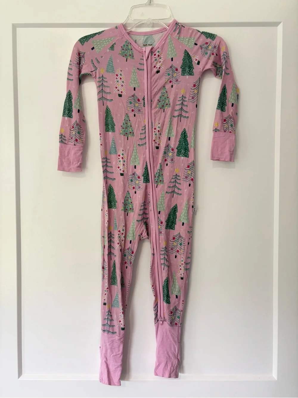 Little Sleepies Pink Twinkling Trees Bamboo Zippy Pajama 3t